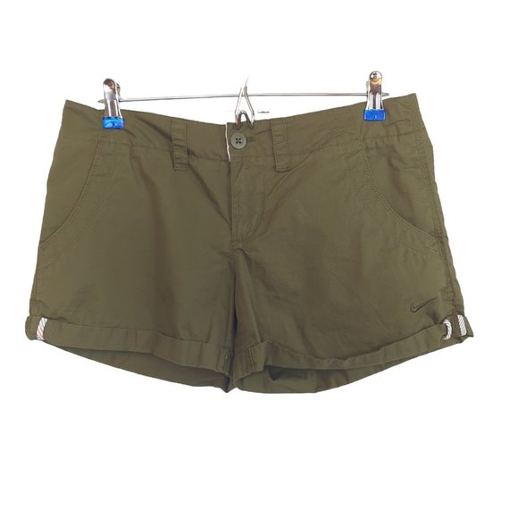 Nike  3" Shorts Olive Green‎ Flat front Size 8 - Picture 1 of 5